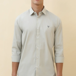 Men Slim Fit Solid Casual Shirt
