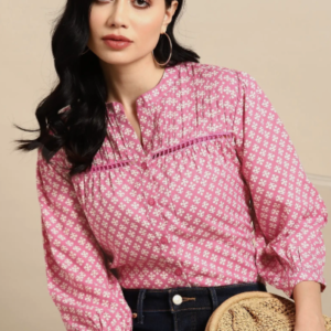 Casual Regular Sleeves Printed Women Multicolor Top